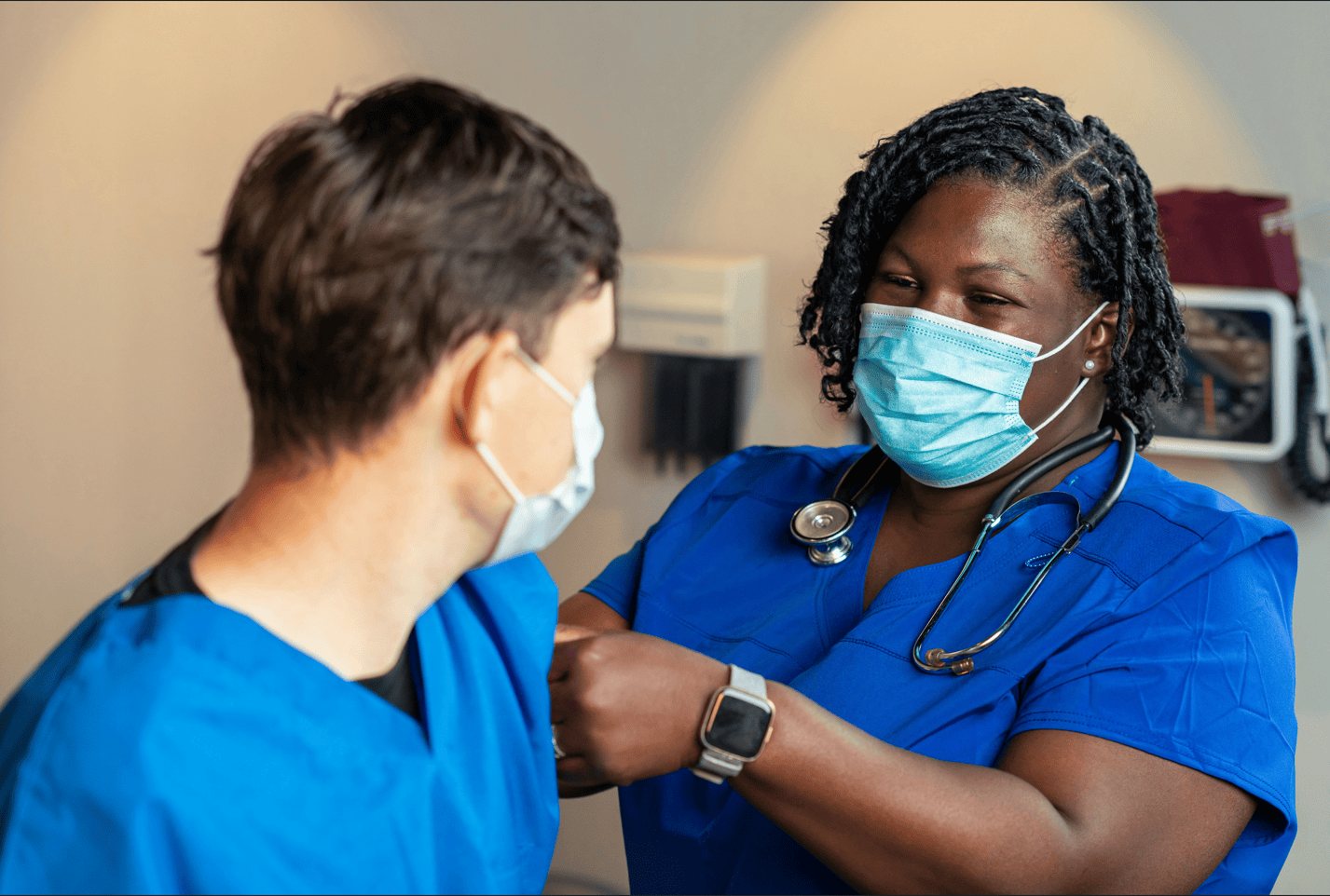 Nurse supporting a patient, representing TCT Consultants Care Management services across Long Island